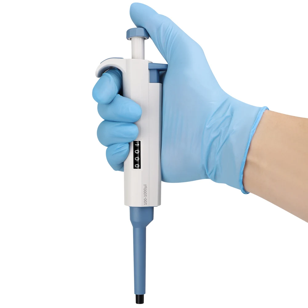 ماصة واحدة قابلة للتعديل ماصة يدوية محمولة 0.1 ~ 1000UL معدات مختبر ماصة صغيرة مع نصائح ماصة #6