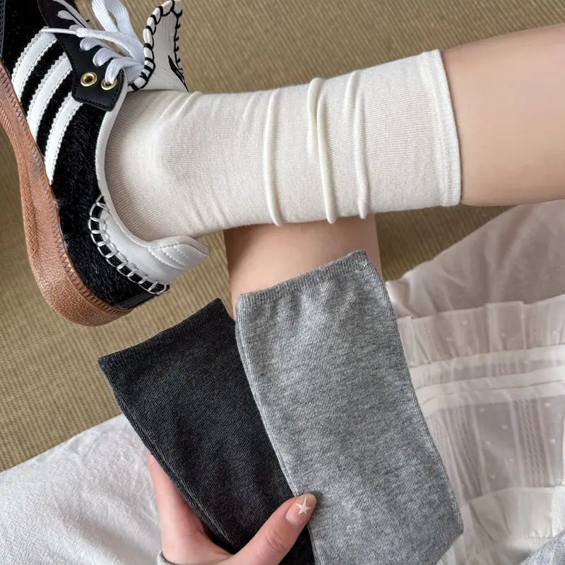 

Comfortable Long Tube Socks Women's No Bone Cotton Socks White Socks Spring Summer Versatile Trendy INS Integrated Machine