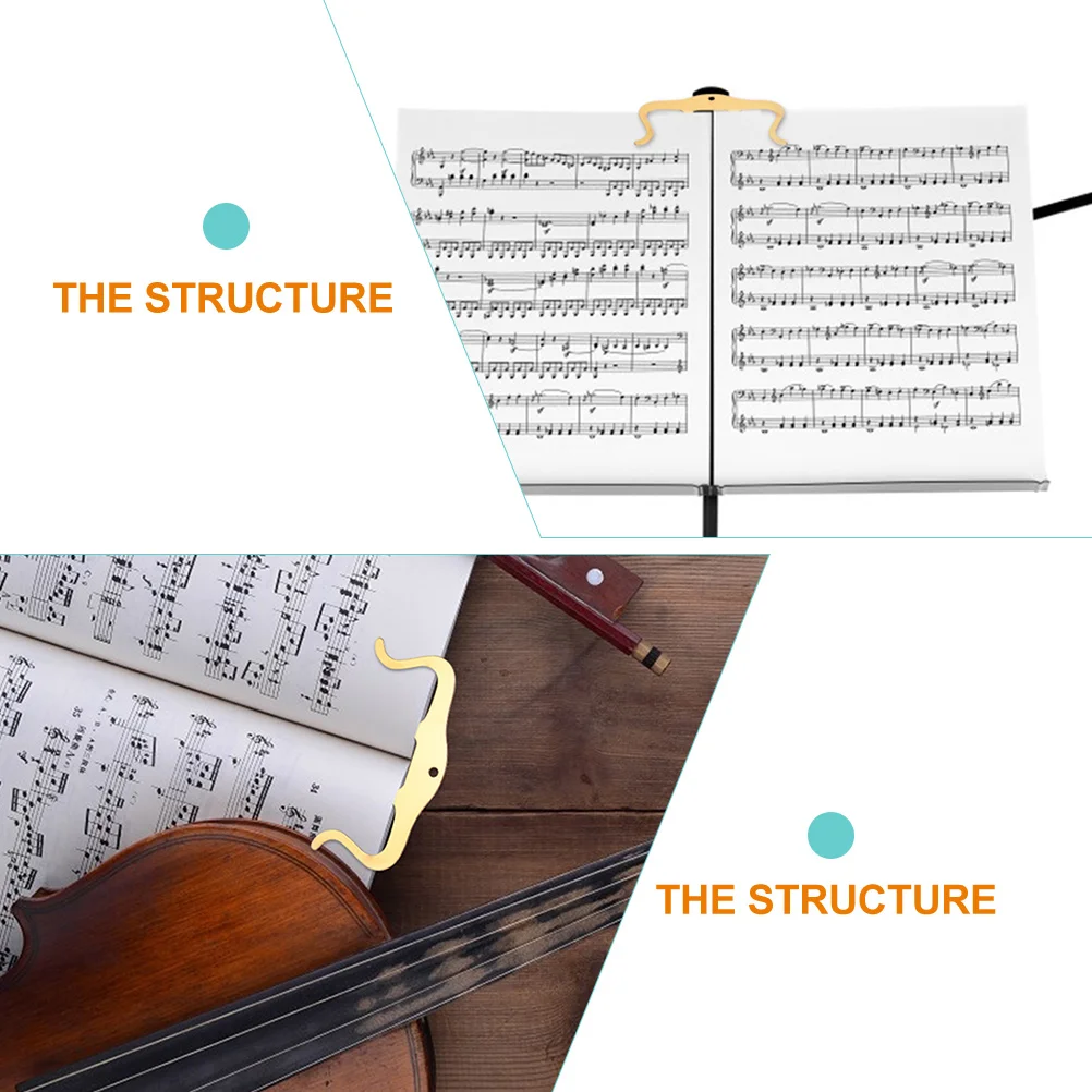 

Metal Clip Musical Score Holder Stand Page Book Notes Paper Bookend Piano Clips