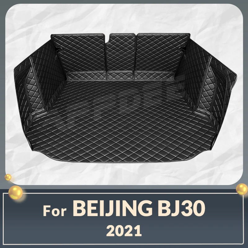 Auto Full Coverage Trunk Mat For Beijing BJ30 2021 Leather Car Boot Cover Pad Cargo Liner Interior Protector Accessories