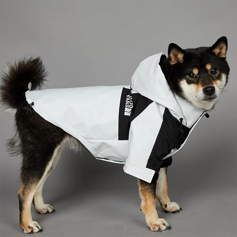 Chubasquero para perro grande con cara de perro del Norte a prueba de viento y lluvia, hace que su linda mascota Exude encanto personalizado en cualquier clima