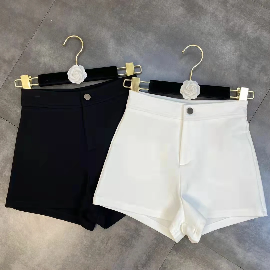 Black High-Waist Short Pants Women's Summer New Style Tight-Fitting Bodycon Street Style Slimming Elastic Versatile Hot Pants