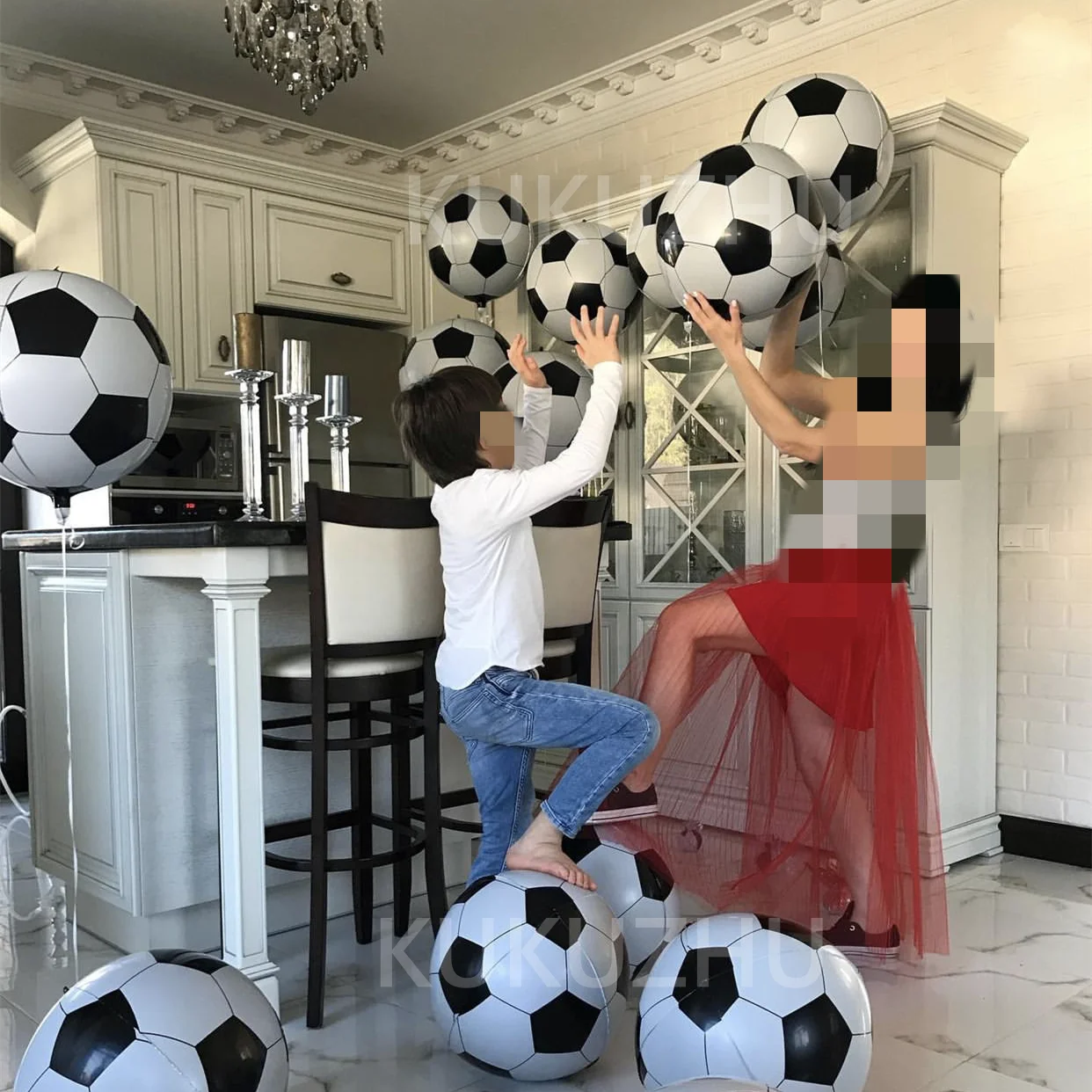 22 Inch 4D Soccer Ball Balloons Decorations for Party Big Balloons Sports Themed Birthday Party Supplies Baby Shower For Boys