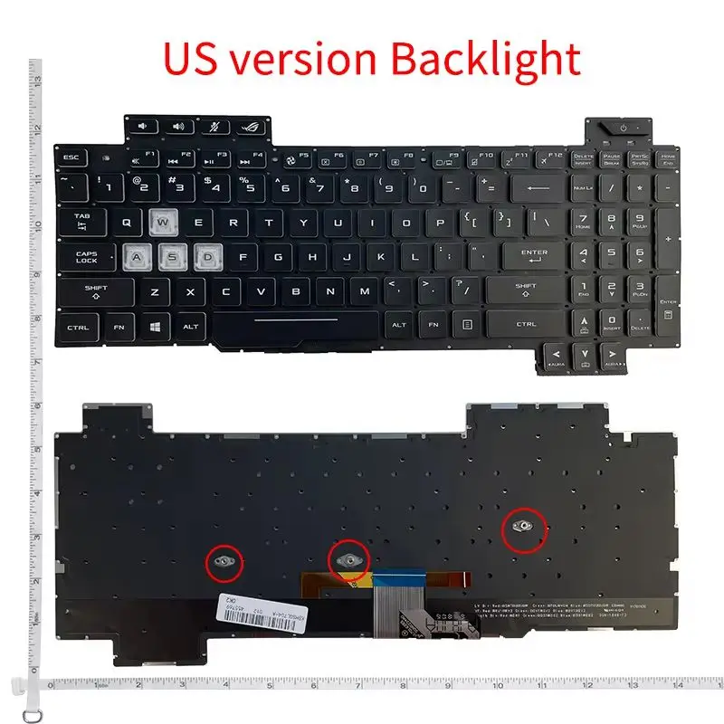 

RU/US Backlit keyboard for ASUS ROG Strix Scar II GL704 GL704S7CM GL704GM GL704GV GL704GV-DS74 GL704