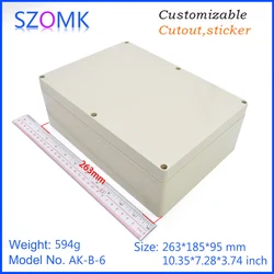 1Piece electrical abs plastic instrument enclosure 262*184*96mm IP65 electronics plastic cabinet junction housing