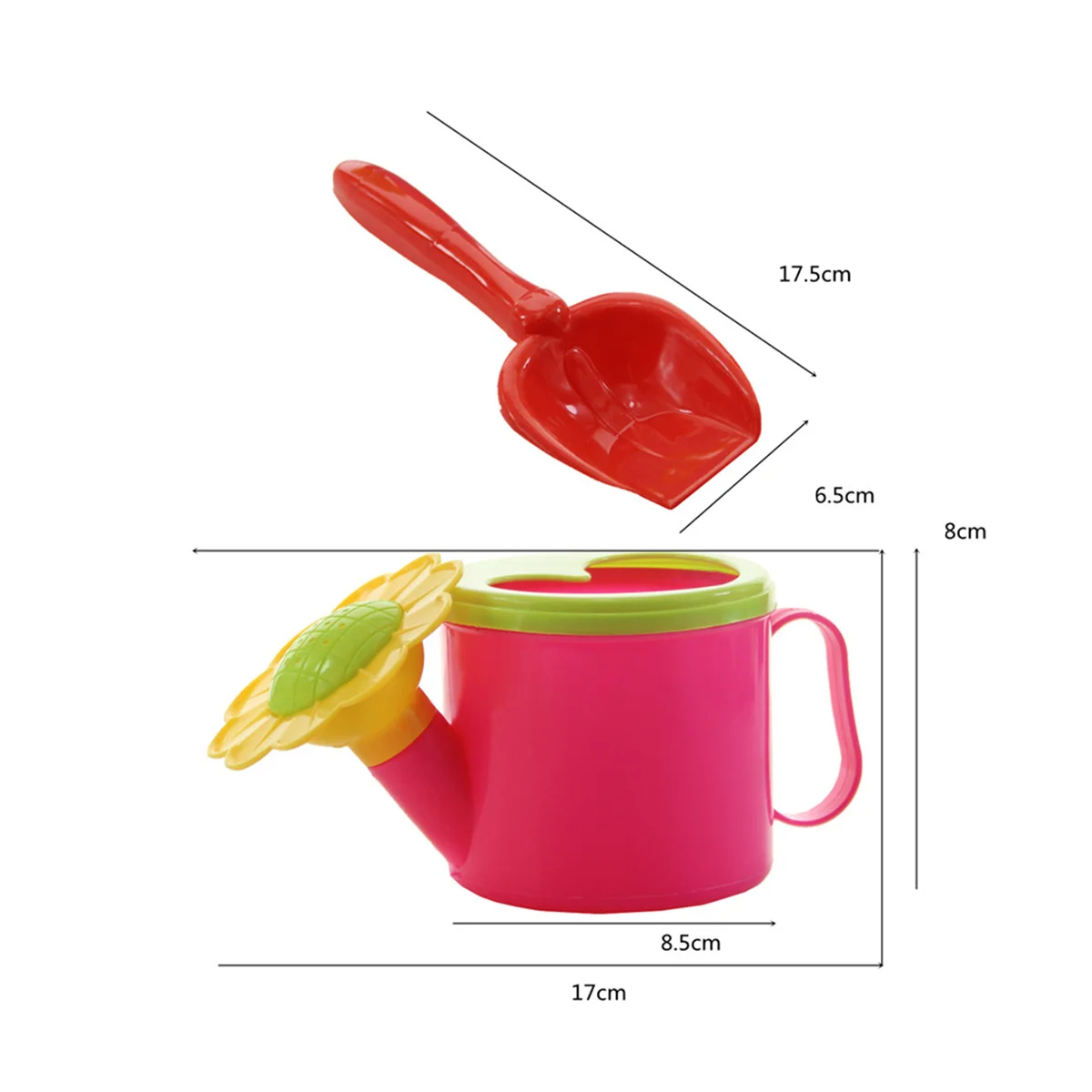 Zestaw wiaderka i łopatek dla dzieci do zabawy w piasku, do kąpieli, z motywem słonecznika, dla maluchów, do zabawy na zewnątrz.