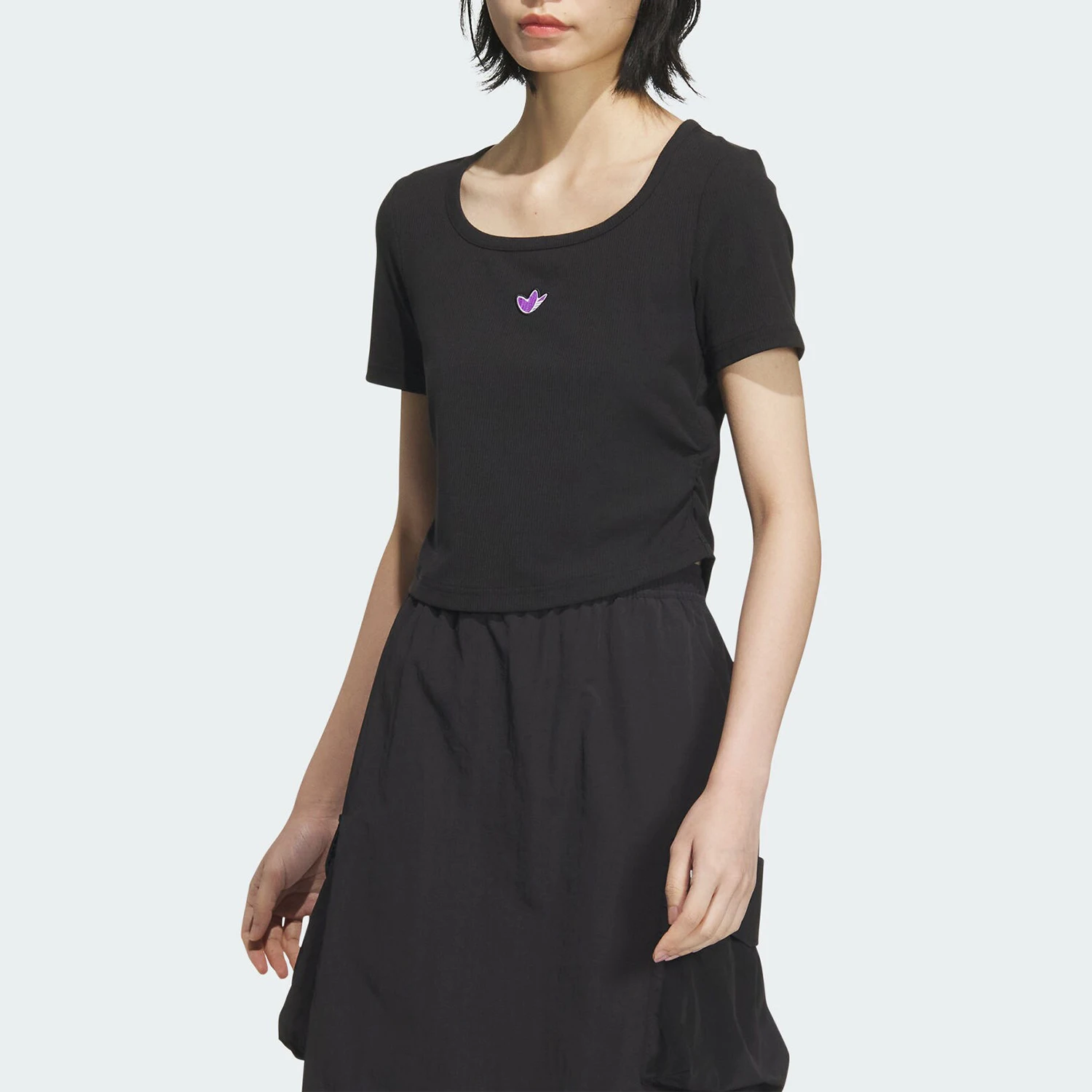 

Adidas Originals Women's Slim Fit Round Neck Breathable Short Sleeve T-Shirt JM2707