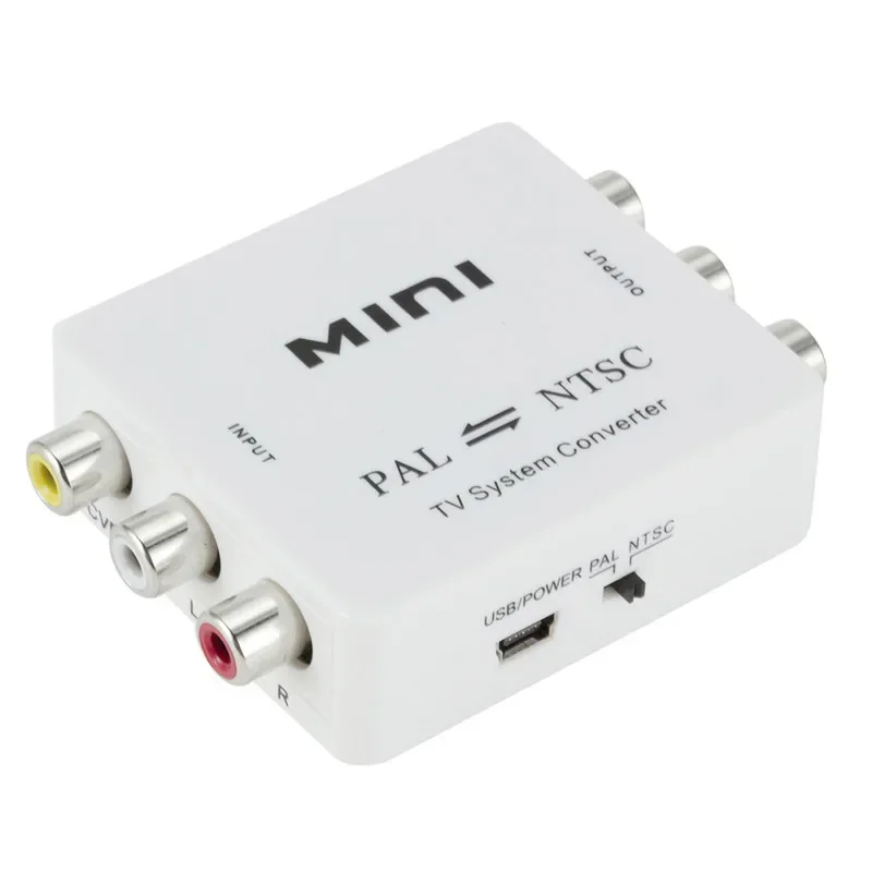 PAL to NTSC/NTSC to PAL Converter Mini 1080P PAL NTSC Mutual Conversion for TV DVD Player/Recorders VCR etc