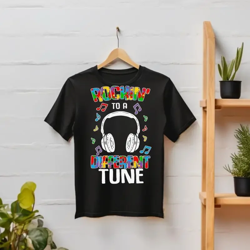 Autism T Shirt Rocking To A Different Tune For Awareness Gift World Day Autistic Person