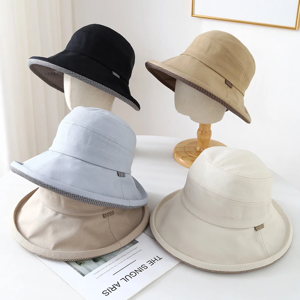 chapeu-bucket-feminino-de-alta-qualidade-estampa-xadrez-ideal-para-viagens-e-ferias-chapeus-versateis-para-primavera-e-outono