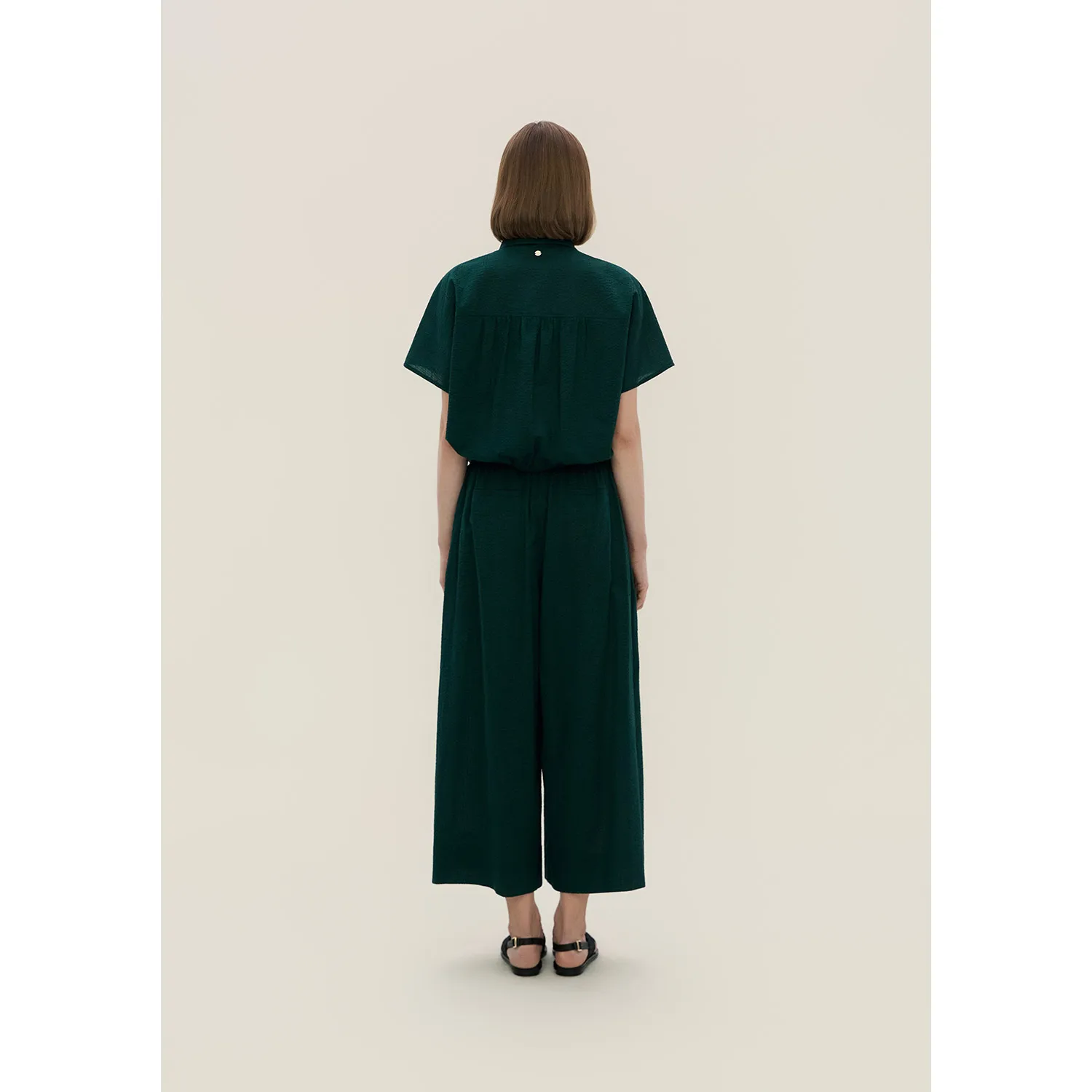 Mimifafa High-End Texture Elegance 26 New Fabric Set Short Sleeve Flip Collar Short Length Summer Fashion Women's Suit