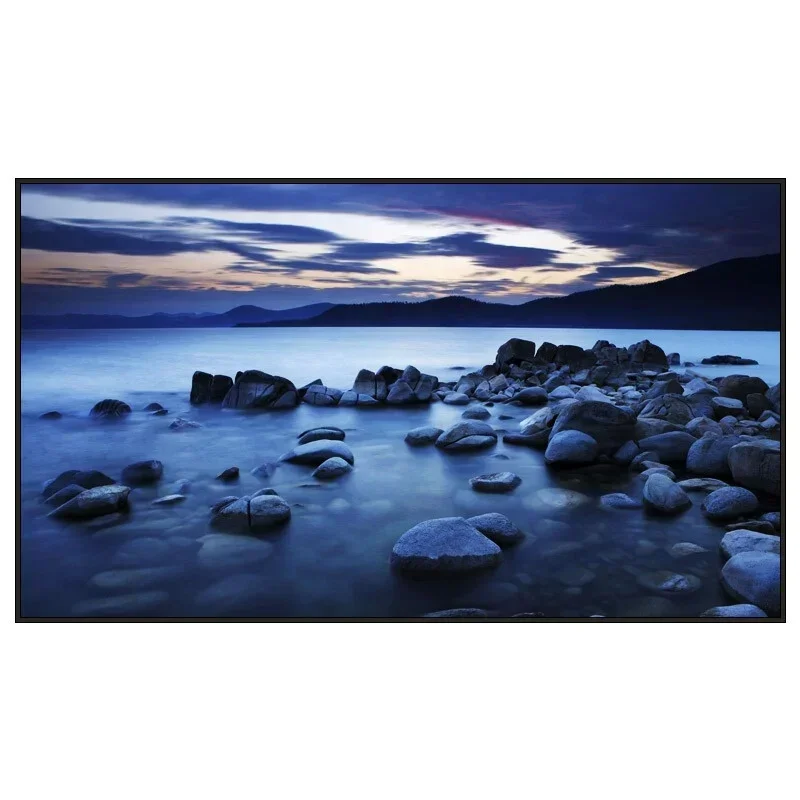 

120" 4K PET Crystal Ultra Short Throw Projector Fixed Frame Ust ALR CLR Screen Ambient Light Rejecting Projection Screen