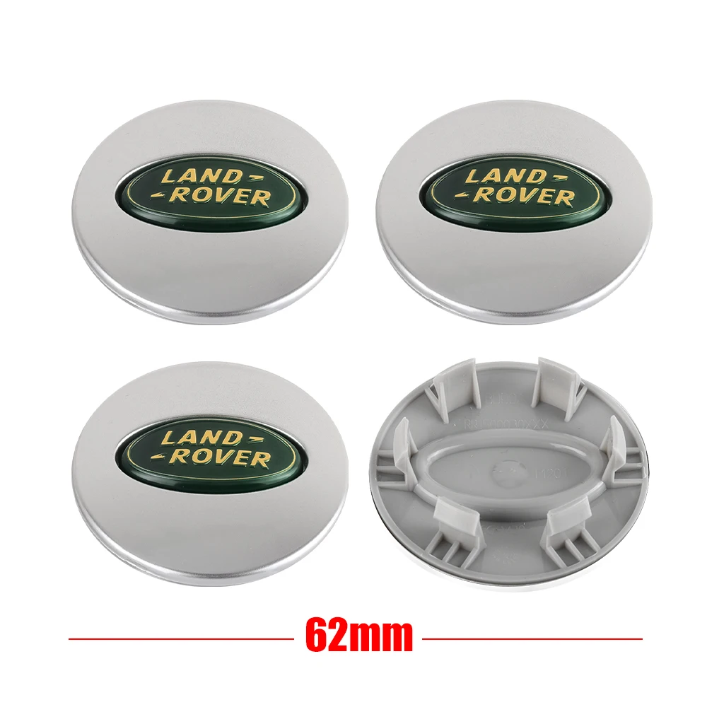 4pcs 62mm Car Styling Car Wheel Center Hub Cap Covers Badge For Landrover SVR Discovery Velar Evoque Range Rover L322 L405 L551