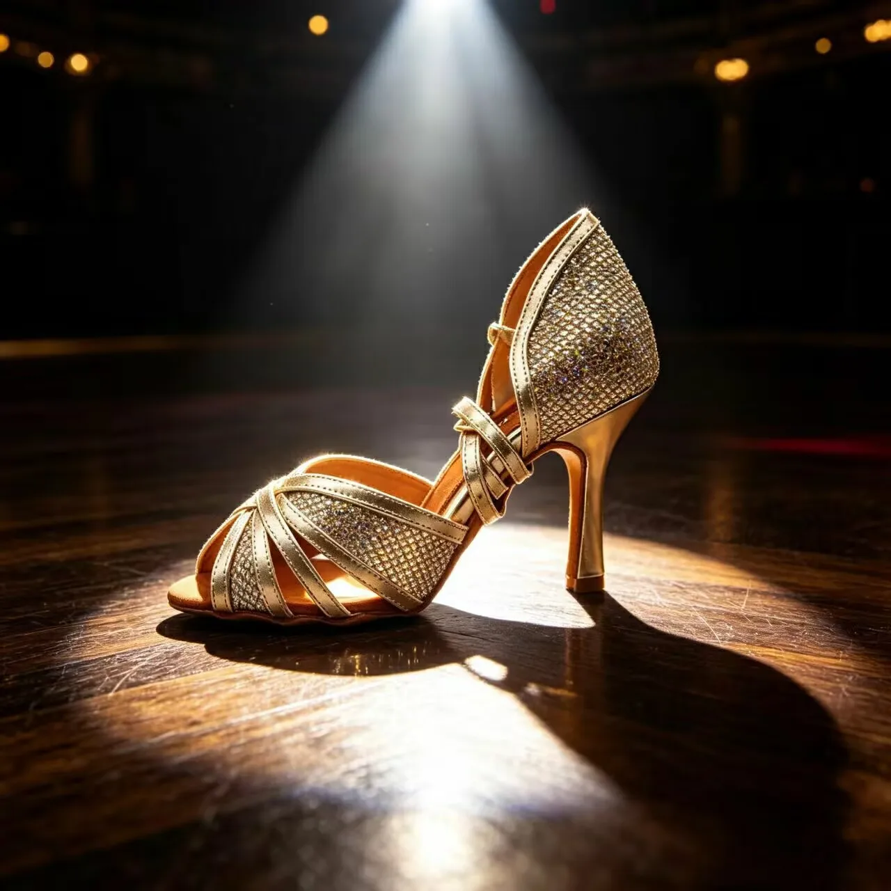 Evkoo Practice Dance Shoes Women Gold Salsa Ballroom Shoes 7cm Heel Latin Dance Shoes Glitter Club Party Dancing Shoes for Girls