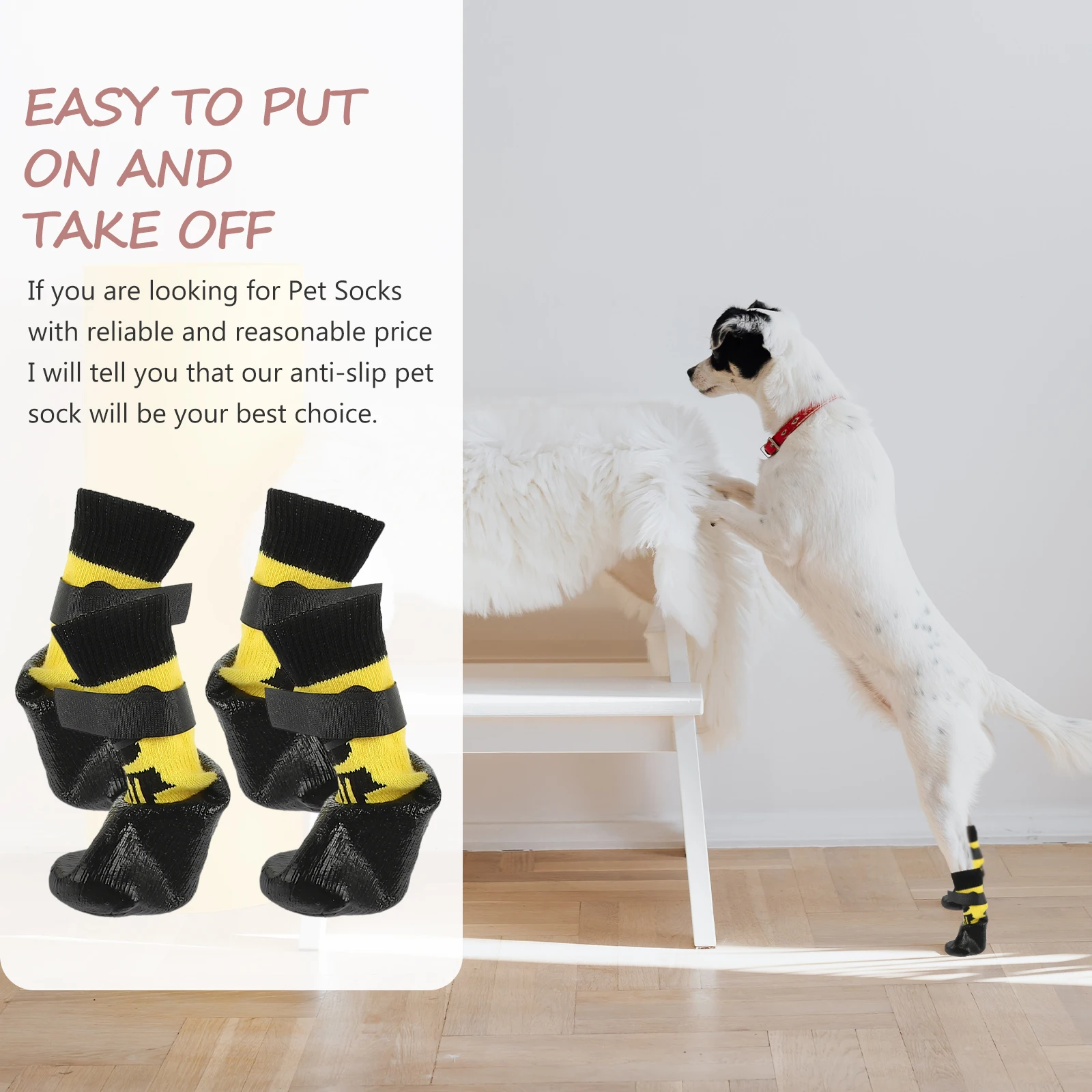 

Waterproof Dog Shoes Knitted Rubber Socks Paw Protectors for Small Dogs AntiSlip Durable Breathable Pet Accessories Stylish
