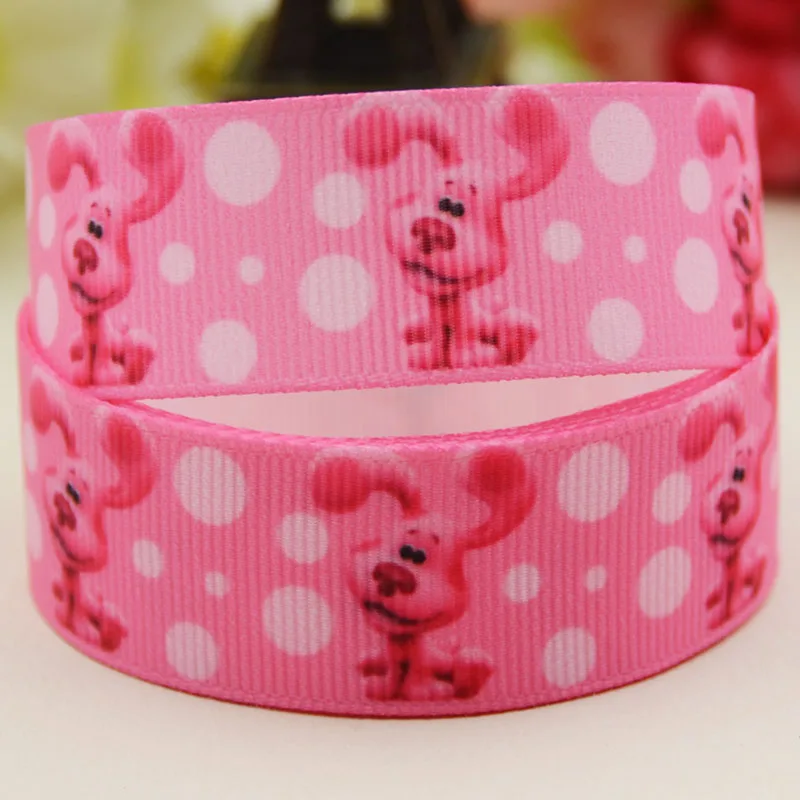 22mm 25mm 38mm 75mm  blues clues Cartoon Character printed Grosgrain Ribbon party decoration satin ribbons OEM 10 Yards