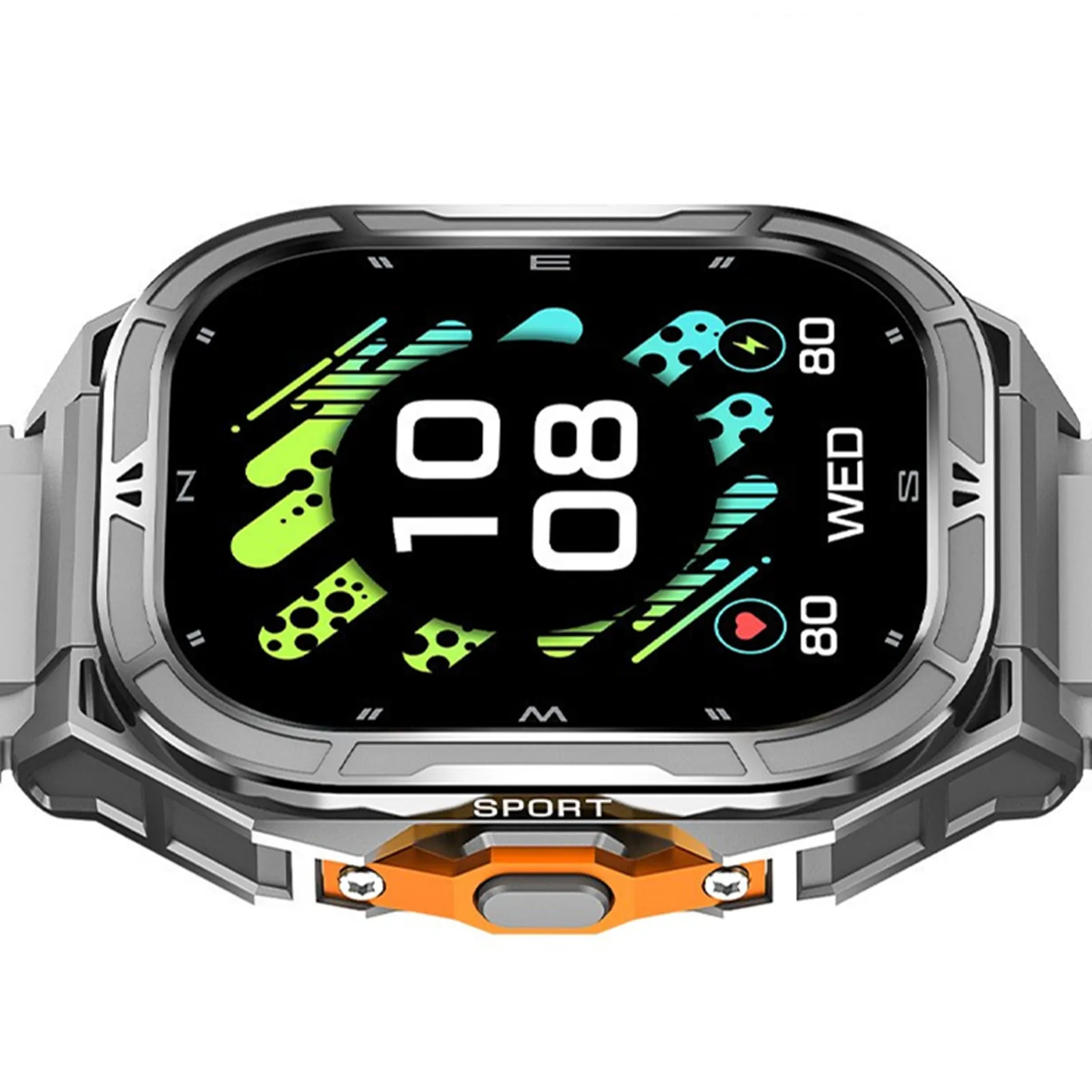 مقاوم للماء ساعة ذكية موبايل بلوتوث دعوة الموسيقى GPS معدل ضربات القلب الأكسجين الرياضة في الهواء الطلق سوار جهاز تعقب للياقة البدنية النوم معصمه