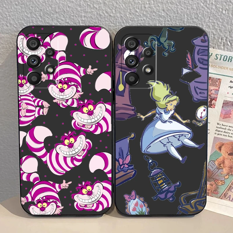 

Disney Alice In Wonderland For Samsung A53 A52 A33 A32 A51 A71 A21S A13 A73 A55 A22 A23 A35 A72 A54 A12 5G Black TPU Phone Case