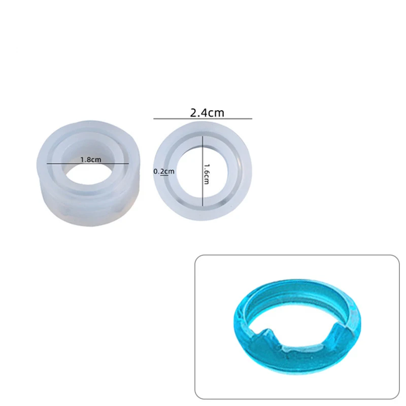 6 styles Silicone Mold jewelry finger ring mold Resin Silicone Mould handmade tool DIY Craft epoxy resin molds size16/16.6/17mm