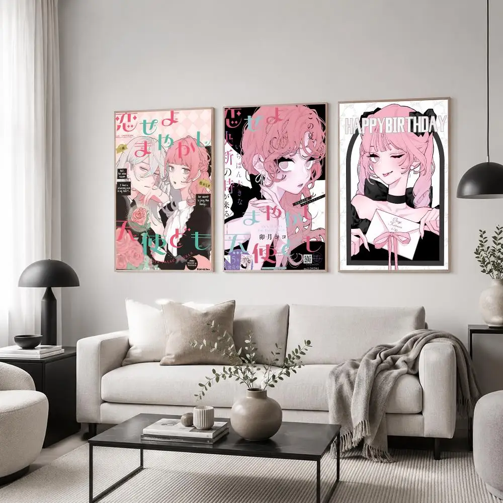 False Angels Manga Poster Classic Poster HD Art Sticky Wall Waterproof Home Living Room Bedroom Bar Aesthetic Decoration