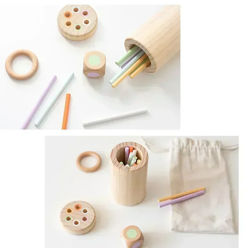 Jouets en Bois Montessori pour ApprentiCumbria des Mathématiques, Bâton de Tri et d'ApprentiCumbria de la Motricité Fine pour Enfant