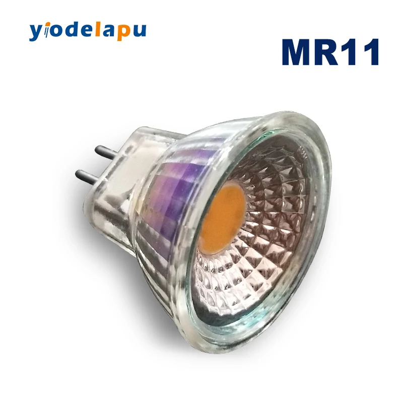 AC 120V MR11 COB LED Spot Light Bulb 35mm Diameter 3W MR11 Lamp Bright Mini COB LED Spotlight GU4.0 Bi-Pin Base Lamp