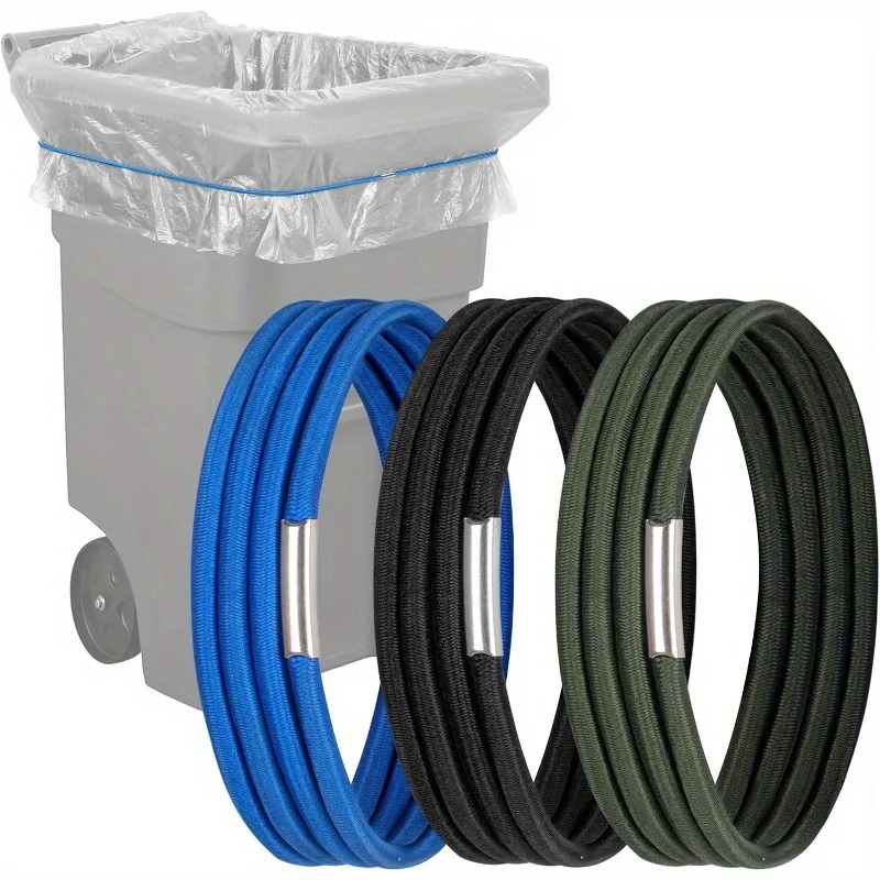 [Elastic Rubber Bands] Suitable for 13 to 96 Gallon Trash Cans, Elastic Rubber Bands for Securing Trash Bags, Household Supplies