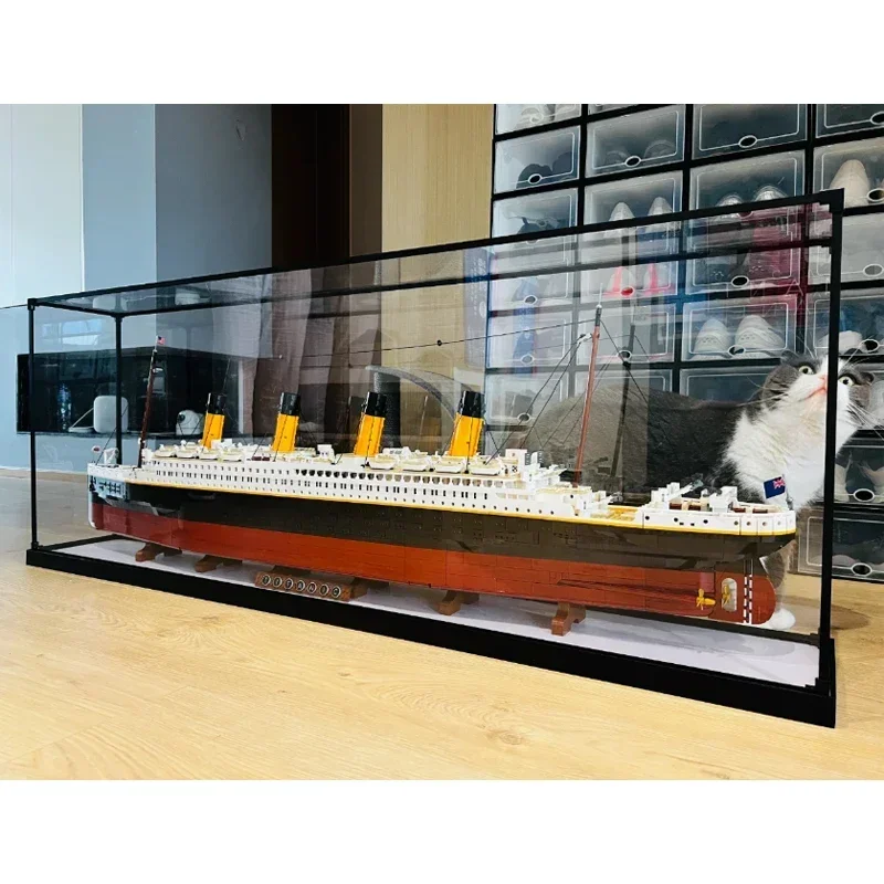 

В наличии 9090 шт., большая круизная лодка Титаника, корабль, пароход, кирпичи, совместимые 99023, строительные блоки, детские игрушки «сделай сам», подарки