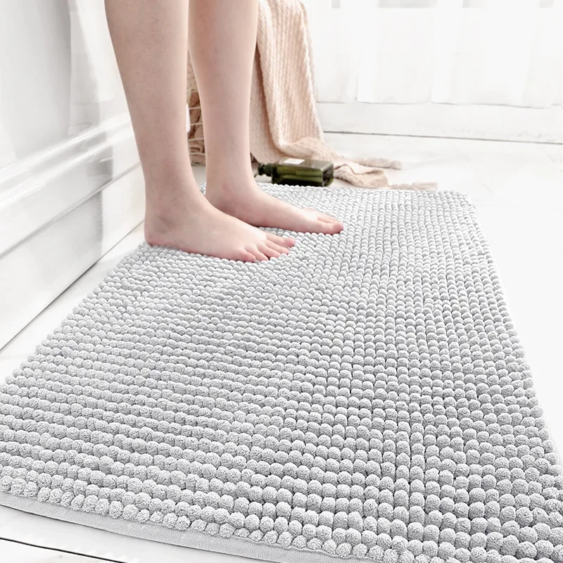 2024 Popular Thickened Chenille Floor Mat Bathroom Anti Slip Mat Bathroom Mat Bedroom Entrance Water Absorbing Foot Mat Door Mat