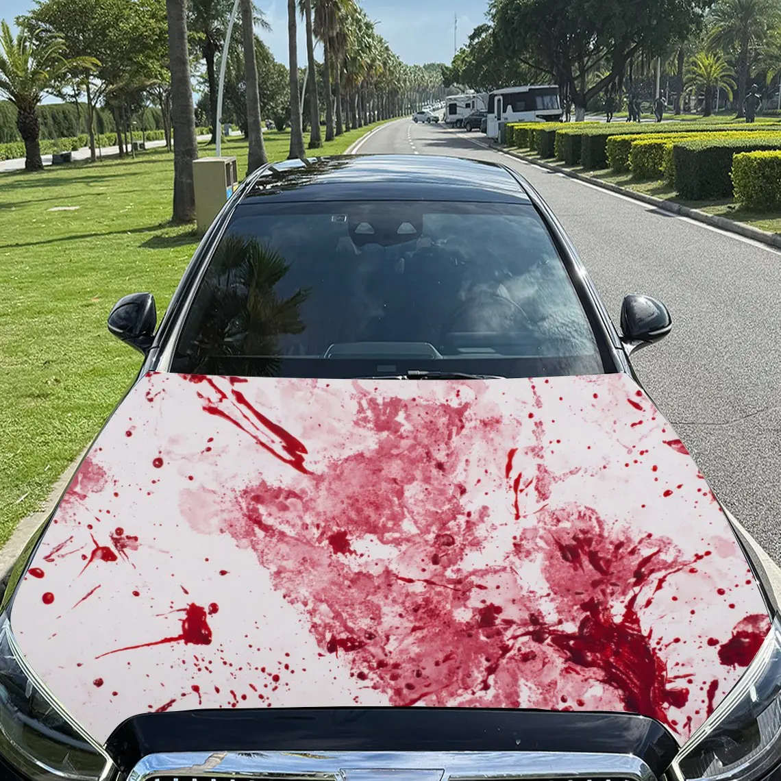 Car Decals Bloody Splatter Car Hood Sticker, Waterproof Self - Adhesive Vinyl Graphics Decals, Decorative Protective & Scratch -