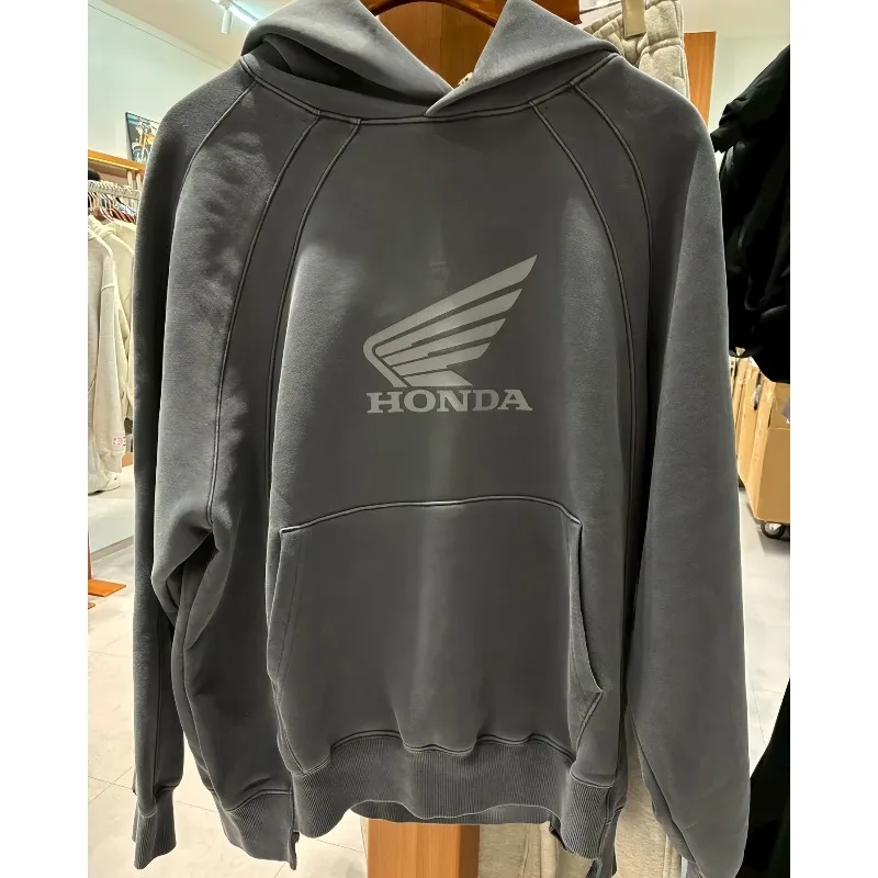 

Honda Men's and Women's Solid Hoodies Sports Fitness Sweatshirts Fashionable 100% Cotton Casual Pullovers Multi Color Fashion
