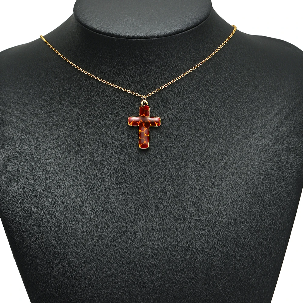 4 Stück Edelstahl-Emaille-Kreuzanhänger für religiöse Ohrringe, Anhänger, Armbänder, DIY-Halsketten-Zubehör, Schmuckherstellung – Detail 5