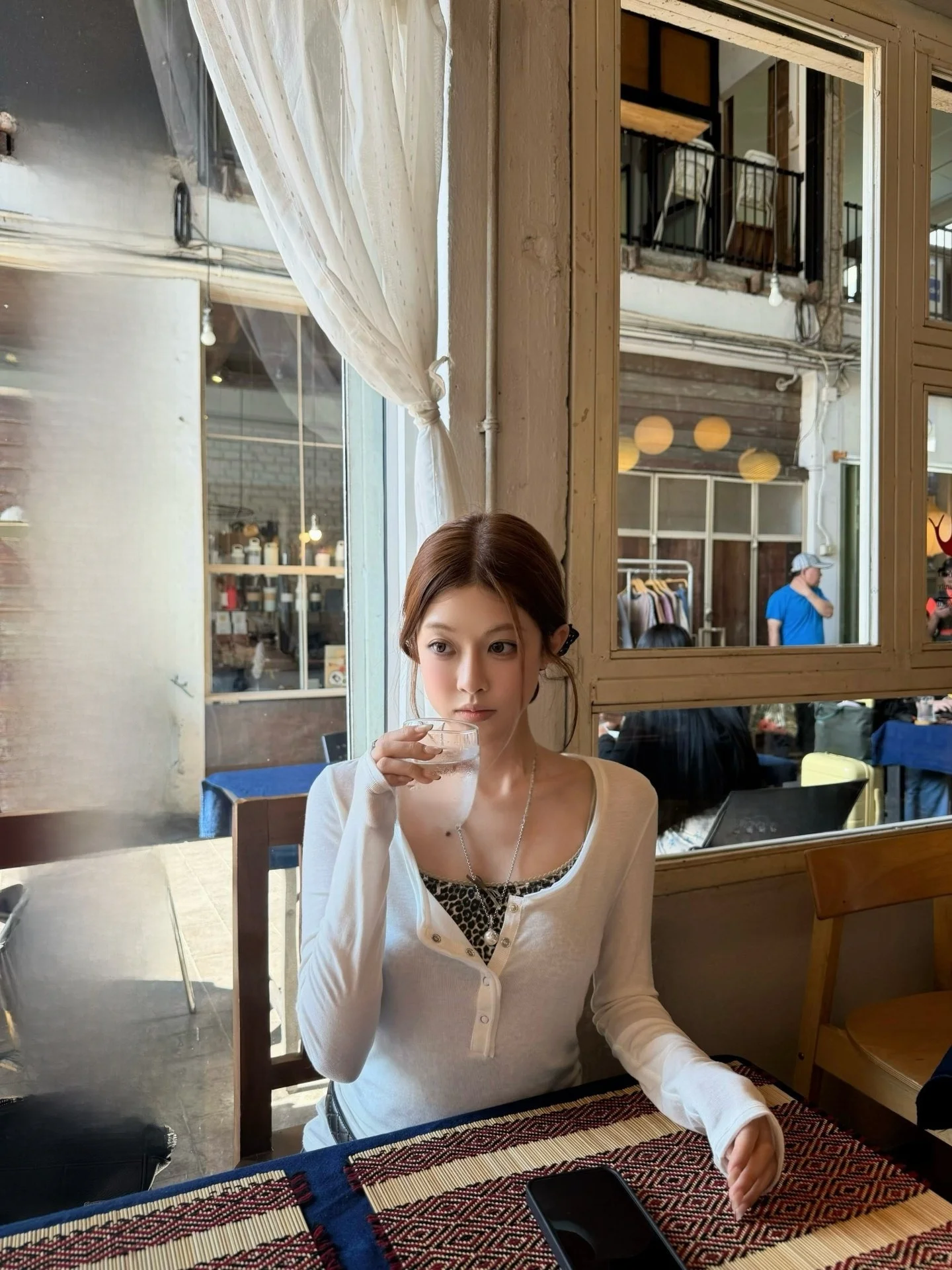 

Comfortable Long Sve Women's T-irt round Ne Base irt Top Silk Wool Blend Henry Button Spring Faion Slim Fit Sle