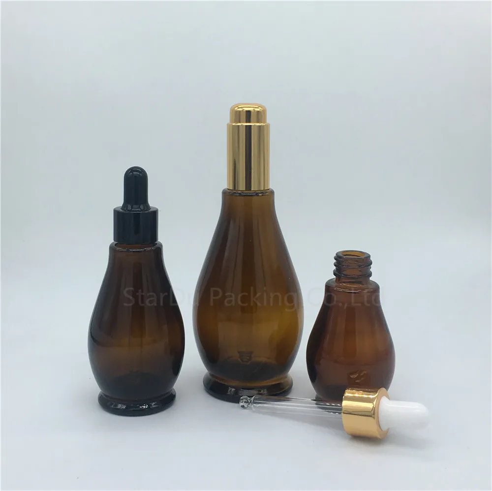 20ml 30ml 50ml Amber Essential Oil Bottle, Reagent Eye Dropper Drop  Glass Aromatherapy Liquid Pipette Bottle Refillable 100pcs