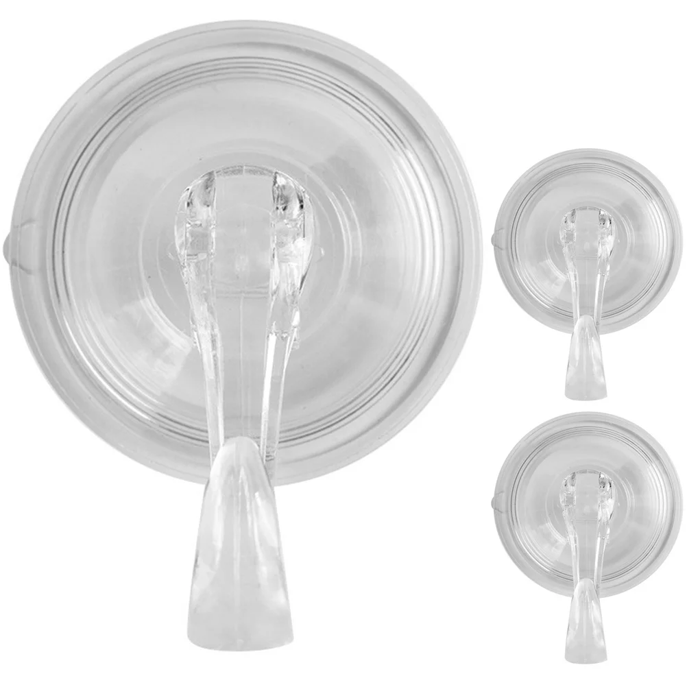 

3Pcs Suction Cup Wall Hooks Punch Free Heavy Duty Suction Hanger Bathroom Kitchen Towel Holder Shower Clothes Hooks Reusable