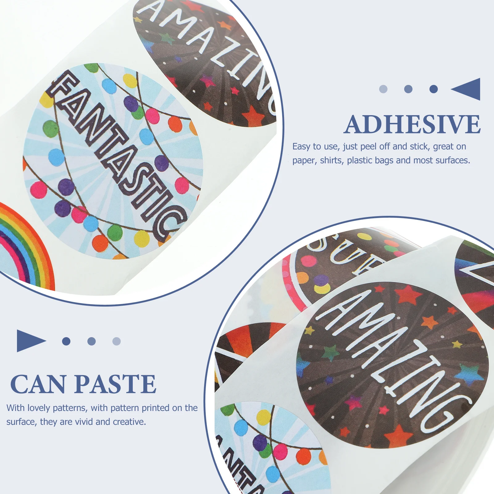 

1 Roll Reward Stickers Vibrant Printable Design Kids Encouragement Stickers for School Homework Motivation Classroom Decor Gift