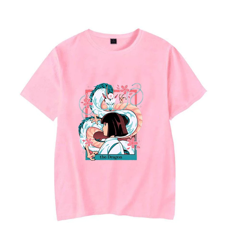 Anime Ogino Chihiro 프린트 T 셔츠 반팔 O 넥 여성 여름 쿨 레이디 탑 의류 하라주쿠 반팔 캐주얼