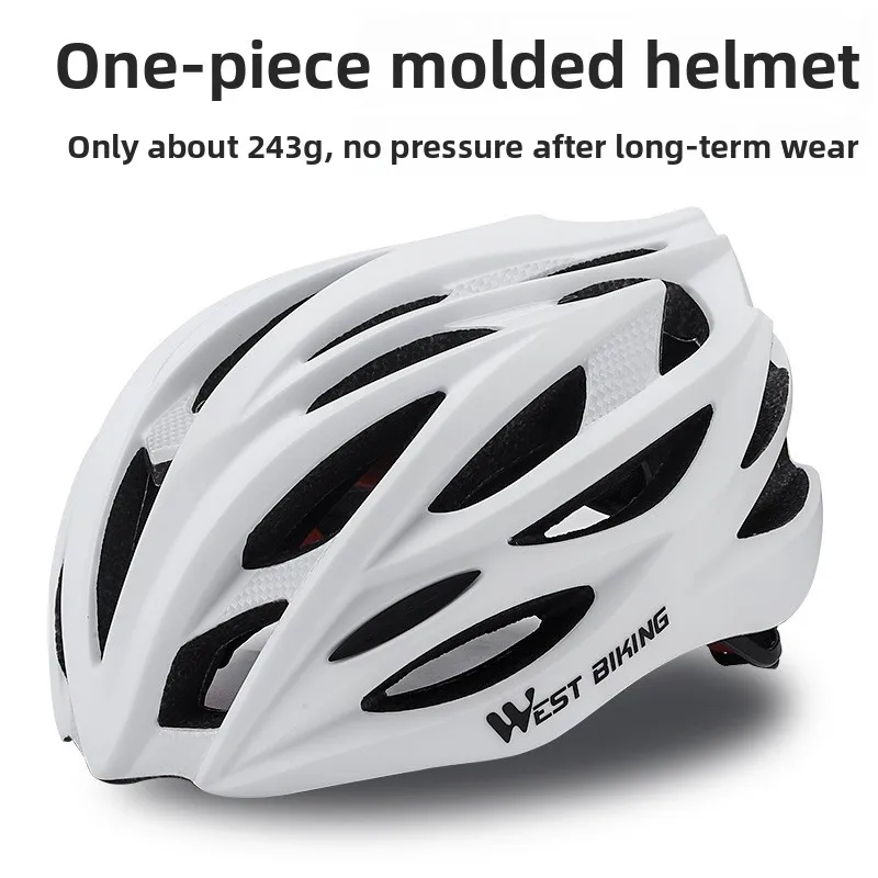 West Rider Integrated Cycling Helmet - Breathable Sports Road Bike Helmet