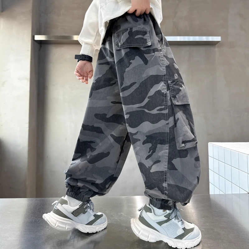 2025 الصيف الفتيان السراويل رقيقة الأطفال السراويل مقاومة البعوض التجفيف السريع السراويل الطفل السراويل الرياضية السراويل التمويه #6