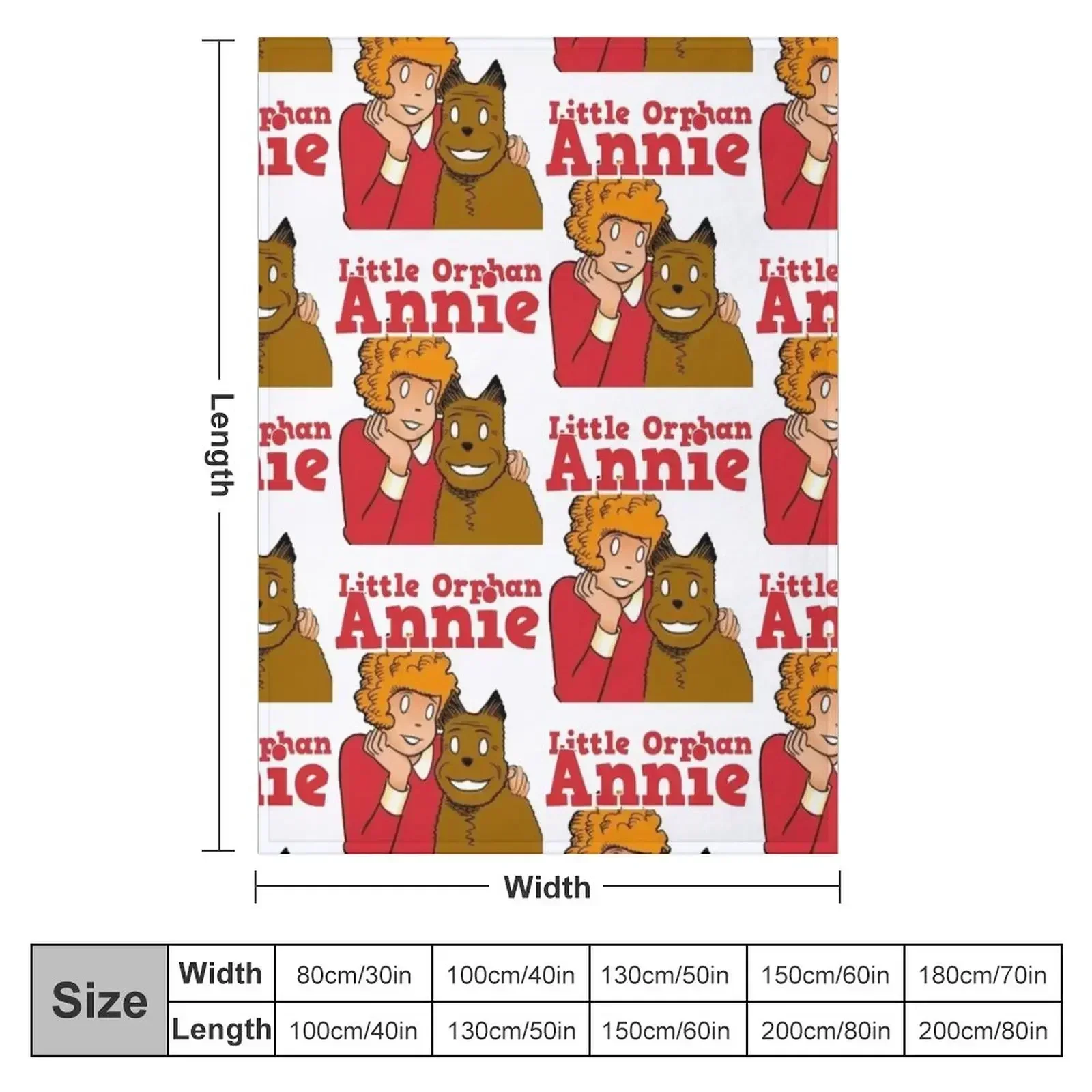 Little Orphan Annie Throw Blanket couch cozy soft plush fuzzy picnic outdoor blanket