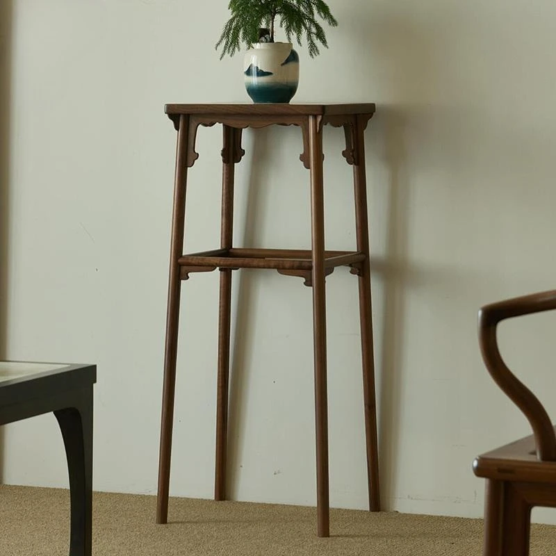 

Flower stand Solid wood shelf Tea space Living room Floor-to-ceiling flower table