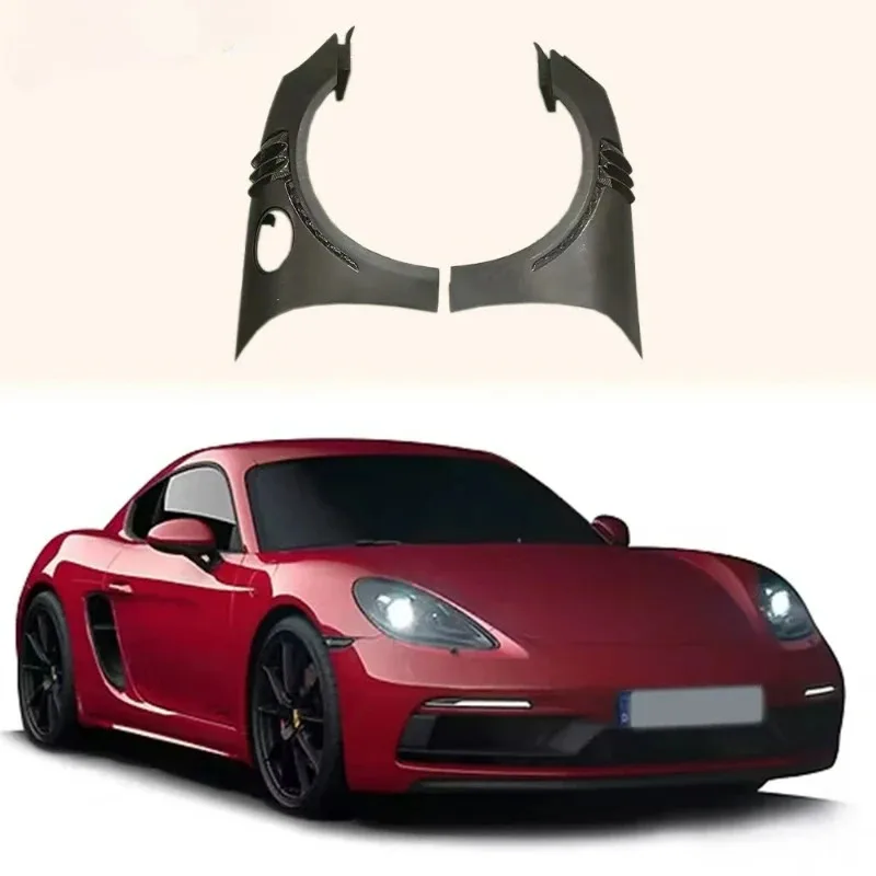 Suitable for Easy-Install Porsche 718 2Dr KZ Style Fender Pair Partial Carbon Fiber