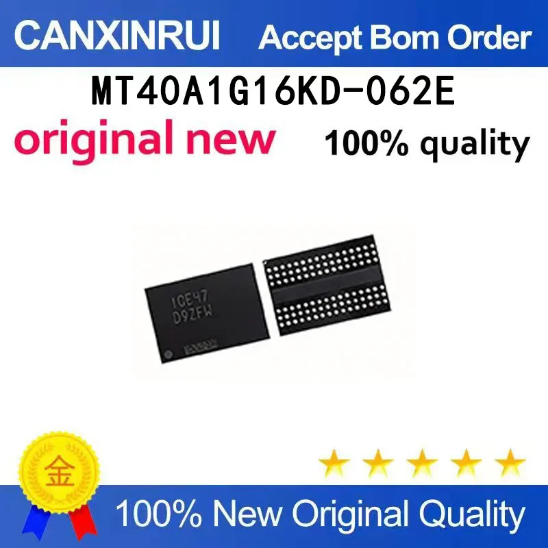 (5-100 pieces)MT40A1G16KD-062E: E silk screen D9ZFW 16Gb 96 ball DDR4 3200 single 2G upgrade