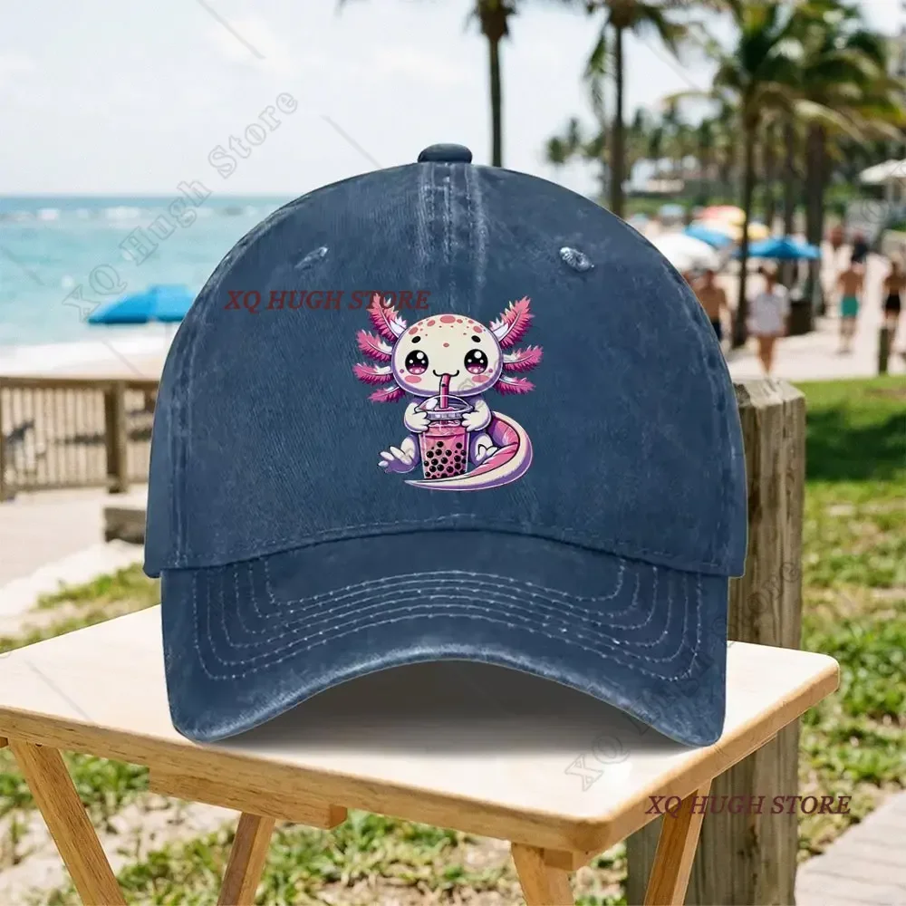 Adorable Salamander Bubble Tea Cap Cowboy Sun Hats Hip Hop Mens Snapback Cap