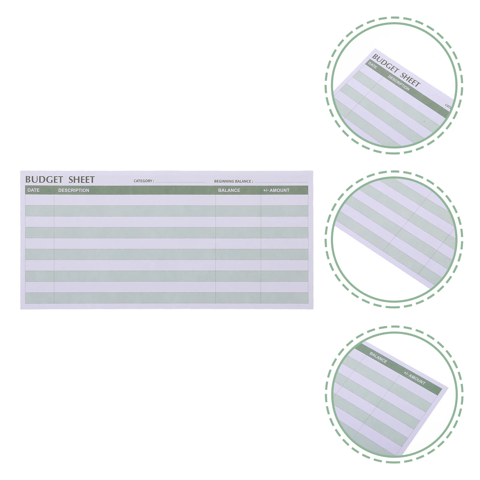 50pcs Budget Sheets Practical Expense Tracker Portable Cash Manager For Home Office Travel Daily Budget Planner