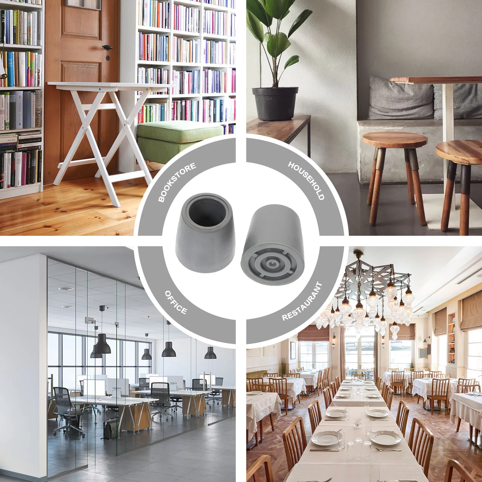 

20Pcs Chair Leg Protectors for Hardwood Floors No Paste Required Non-Slip Furniture Stopper Protects Floor Decorative Living