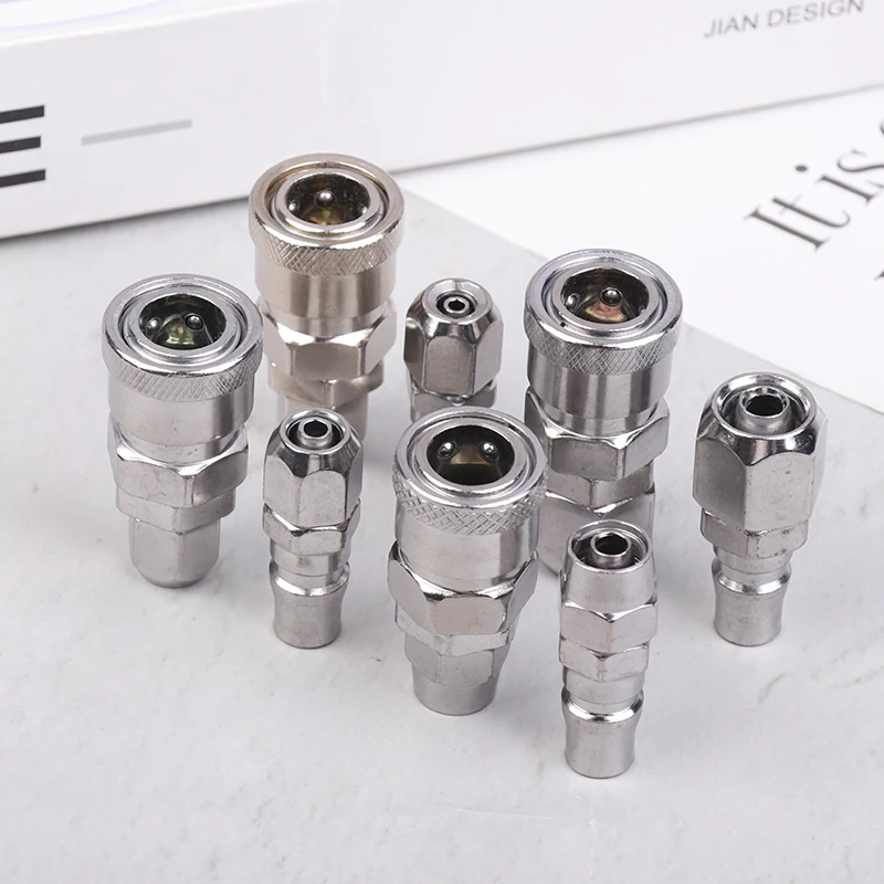 SH PH 6/8/10/12MM European EU Type Pneumatic Fitting Connector Quick Coupler For Air Compressor Hose Barb Nozzle