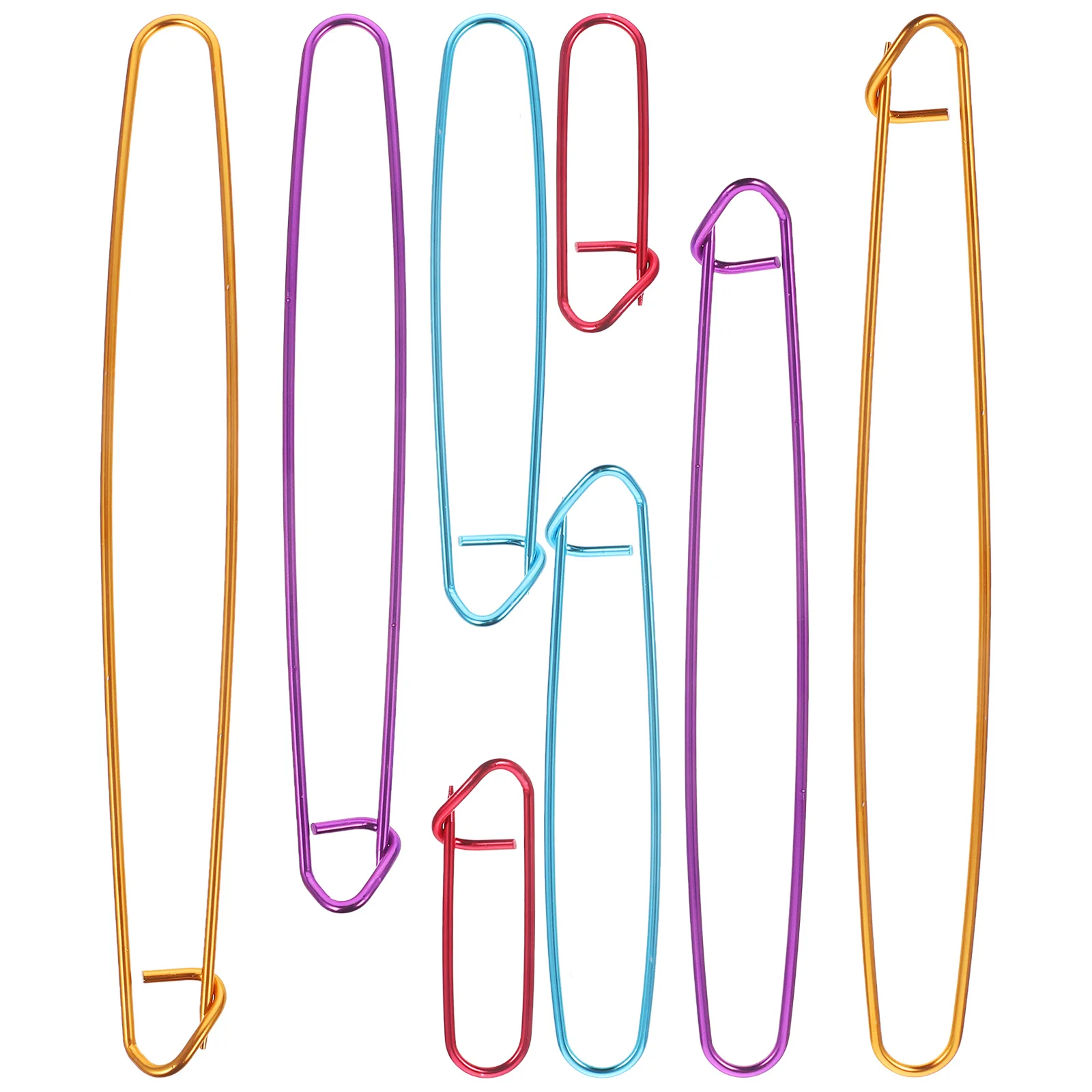 

12Pcs Assorted Stitch Holders Aluminum Yarn for Knitting Crochet Needle Stitch Markers Safety Pins 6cm 12cm 17cm 20cm