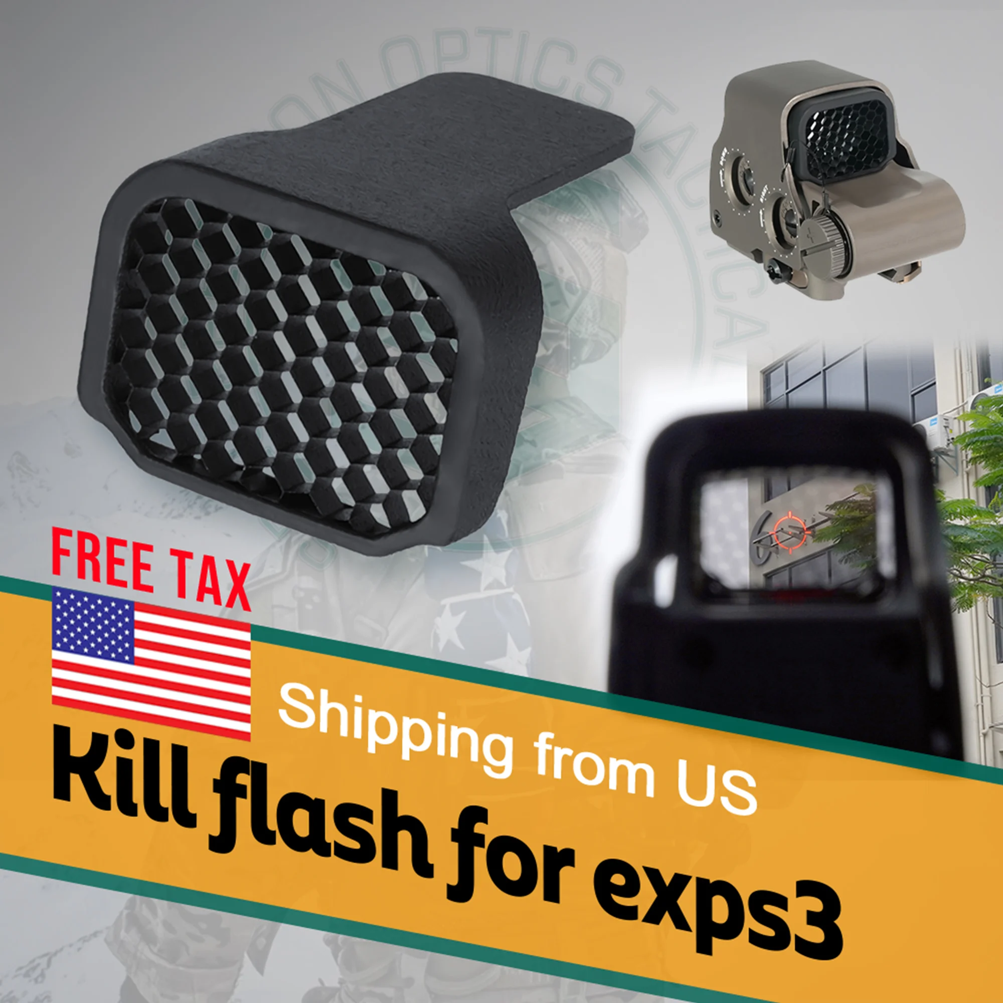 Dispositif antireflet SPECPRECISION EXPS3 Killflash pour Original/Holy Warrior/Evolutiongear EXPS3 / XPS3 / 558 uniquement Killflash