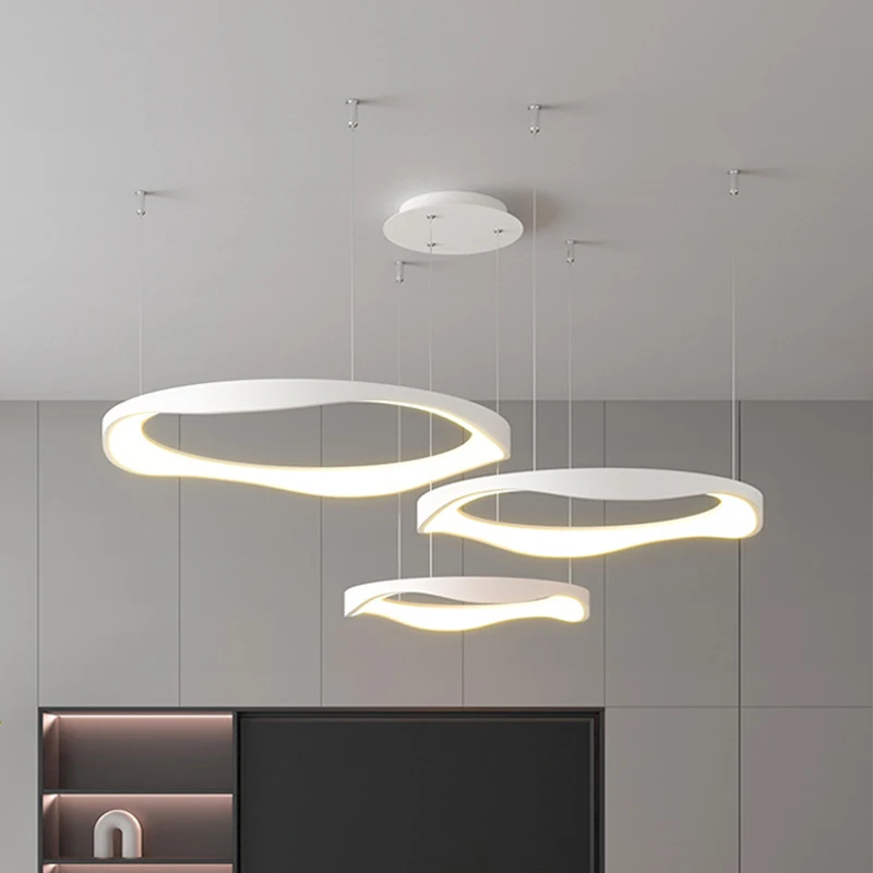 modern led circle rings luzes pingente sala de estar sala de jantar cozinha restaurante lustres lampada pendurada preto e branco 01